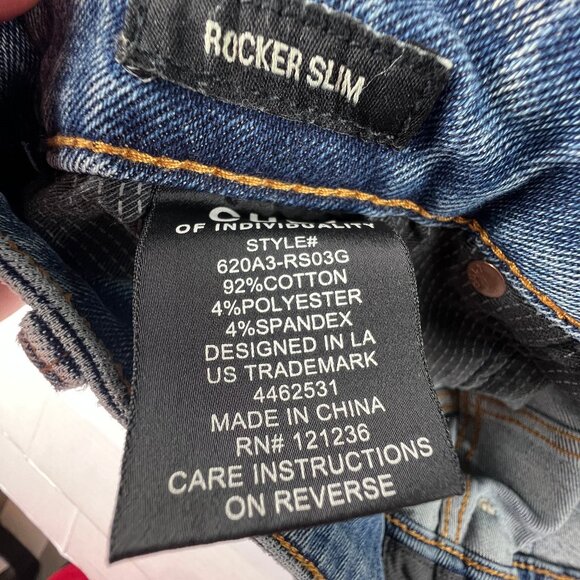 Cult Of Individuality Jean Men 33x31* Rocker Slim Paint Splatter Denim Tag 32x33 - Picture 8 of 16